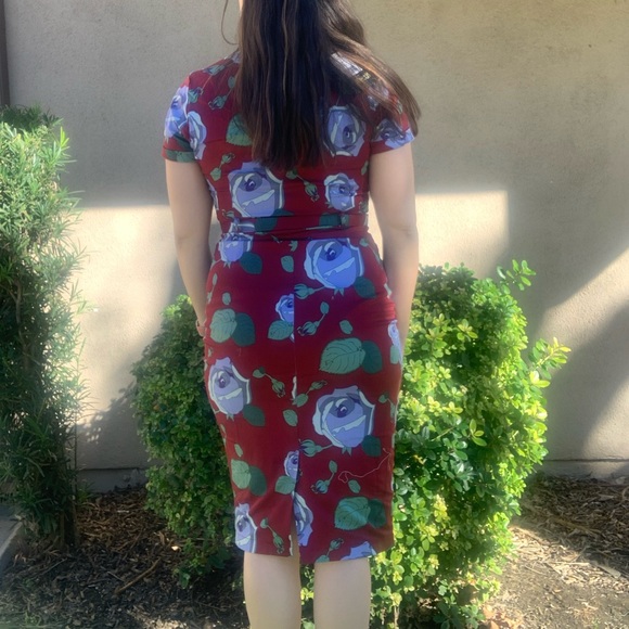 Collectif Floral Fitted Dress - Picture 10 of 14